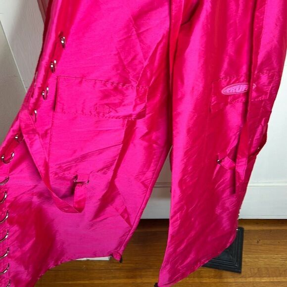 Yrufo Mecha D-Ring Unisex Wide Leg Pants Streetwear Hot pink Size Large - Picture 3 of 11